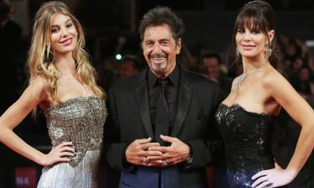 Camila Morrone with her mother, Lucila Solá, and her "stepfather", Al Pacino