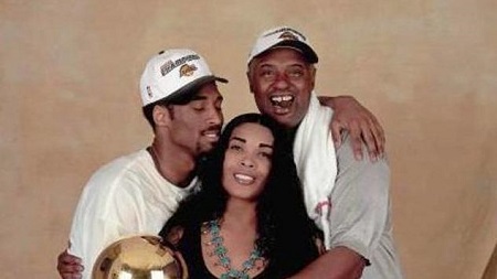 Kobe Bryant with his parents 