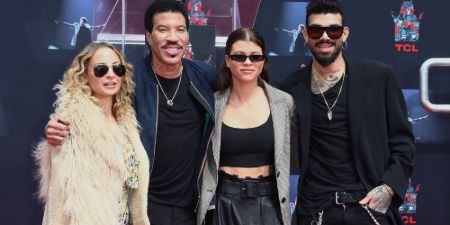 (Left to Right) Nicole Richie, Lionel Richie, Sofia Richie, and Miles Brockman Richie 