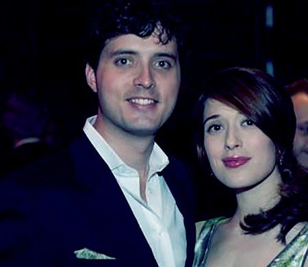 Eli Kay-Oliphant with his wife,  Marina Squerciati