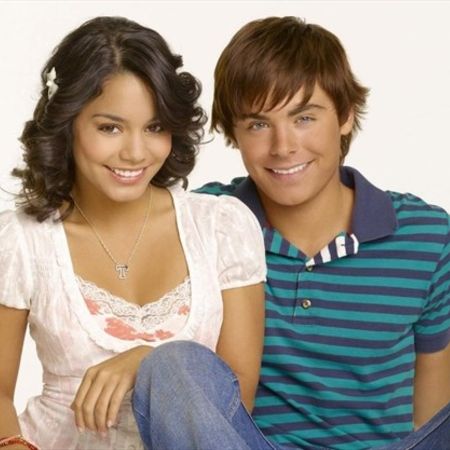 Hudgens with her High School Musical co-star
