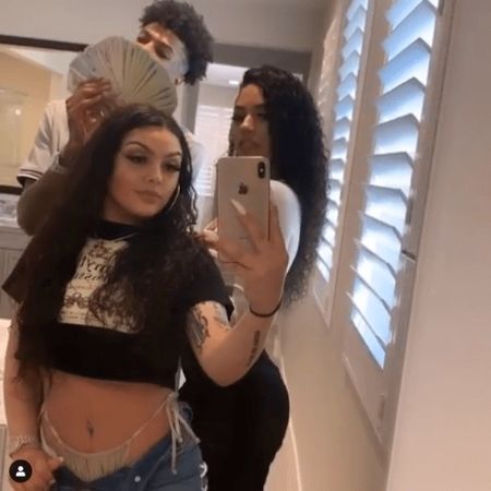 Blueface and his two different girlfriends 
