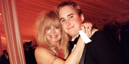 Boston Russell with his stepmother, Goldie Hawn