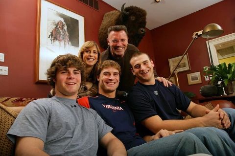 Diane Addonizio, her husband Howie Long, and their kids