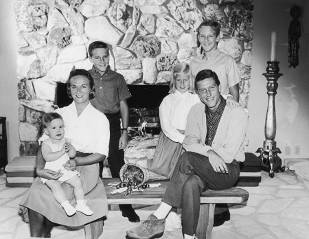 Margie Willett with her husband and children 
