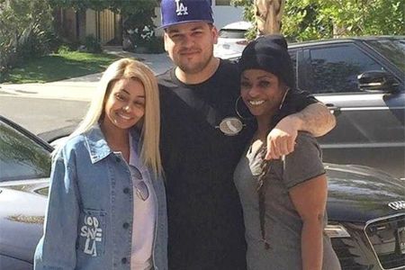 Tokyo Toni with her daughter, Blac Chyna, and her then-boyfriend, Rob Kardashian