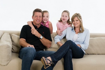 Rhonda Worthey with her husband and children 
