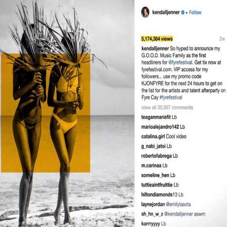 The post by Kendall promoting Fyre, the post has since been deleted
