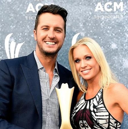 Luke Bryan with his wife, Caroline Boyer