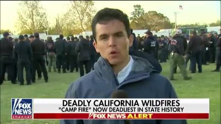 Ray Bogan providing live coverage of the November 2019 San Bernardino fires