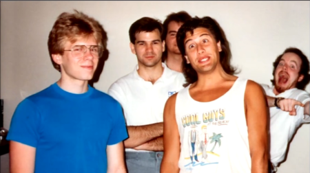 John Carmack (left) with the game developers at id Software