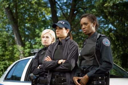 Okuma as detective Traci Nash in Rookie Blue

Image Source: Tribute