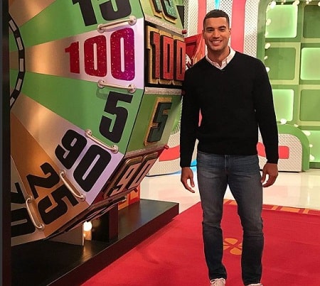 Devin in the set of  The Price Is Right