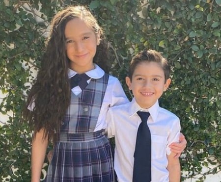 Gia Francesca Lopez with her brother, Dominic