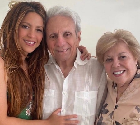 Willaim with his daughter, Shakira and wife, Naida